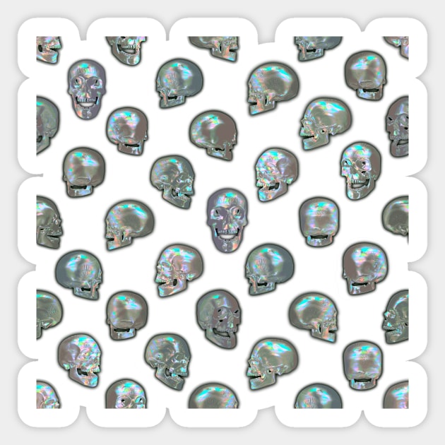 Pearl Skull Pattern Sticker by dinaaaaaah